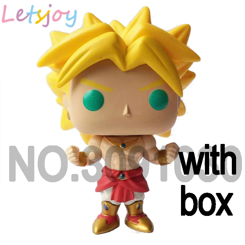 24broly with box Официальный Золотой Красный глаз Frieza broly 15 см поп dragon ball Vegetto son guko GOHAN letsjoy Vegeta фигурка милая кукла - Цвет: 24broly with box