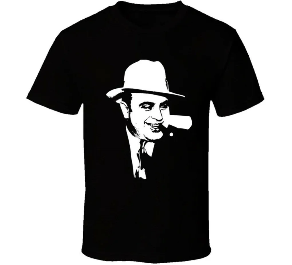 Al Capone Винтажная Футболка Mobster футболка уличная одежда топы | Мужская