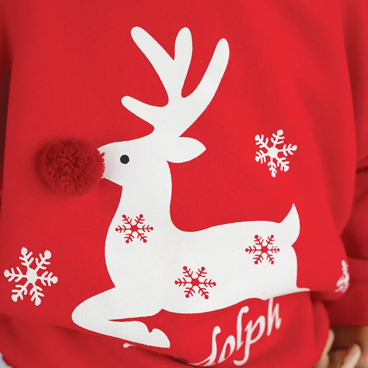Одинаковые комплекты для семьи; коллекция года; Сезон Зима; Рождественский свитер с милым оленем; одежда для детей; детская футболка с добавлением шерсти; Теплая семейная одежда