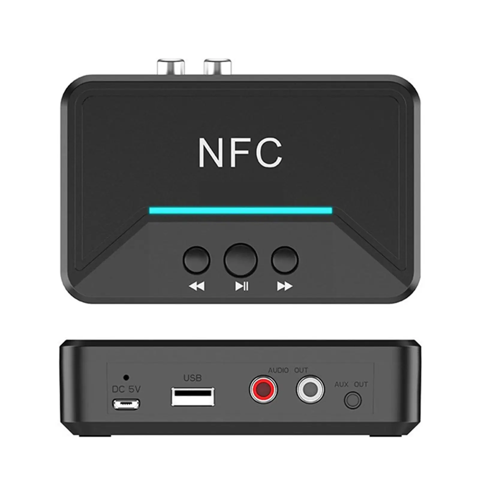 NFC Bluetooth 5 0 EDR Recevier Wireless Audio Adapter With RCA 3 5MM AUX Jack Stereo Music Receiver For Headphone PC Car