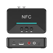 NFC Bluetooth 5 0 EDR Recevier Wireless Audio Adapter With RCA 3 5MM AUX Jack Stereo Music Receiver For Headphone PC Car