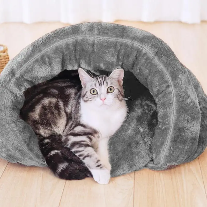 Домашнее животное кошка собака гнездо кровать щенок мягкий плюшевый хлопок теплый пещерный домик спальный мешок коврик Мягкая Уютная домашняя Подушка Питомник моющееся гнездо