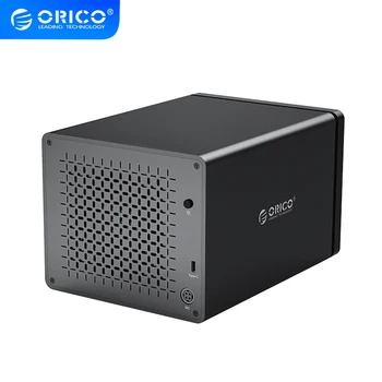 

ORICO 5 Bay 3.5'' Type C HDD Docking Station Aluminum 5Gbps 80TB HDD Enclosure Magnetic USB3.1 HDD Case with 78W Power Adapter