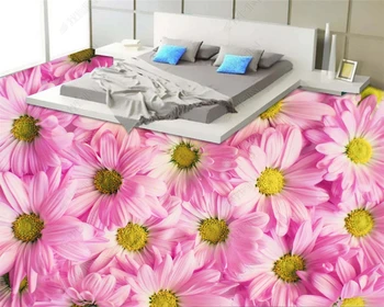 

beibehang papel de parede wall paper High quality fashion PVC wallpaper beautiful wild chrysanthemum plants flowers 3d flooring