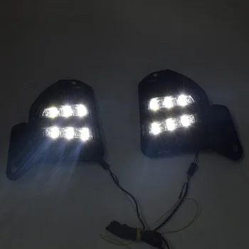 

Yellow Turning Signal Function Led Daytime Running Lights DRL Fog Lamp Cover for Toyota Hiace 2014-2016