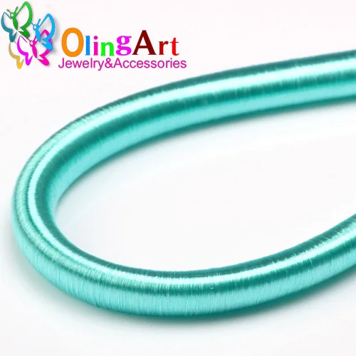 8 мм 46 см мягкий искусственный шелк красочный шнур полые резиновые DIY ожерелье браслет ювелирные изделия изготовление ювелирных изделий Olingart - Цвет: KX 46cm p16 8mm