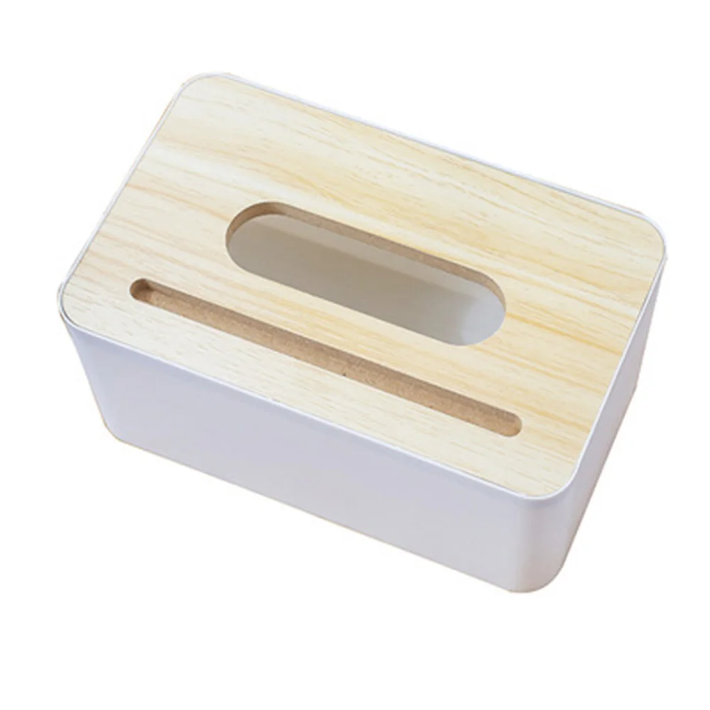 Tissue Box Dispenser Wooden Oak Cover Napkin Paper Holder Paper Towel Case