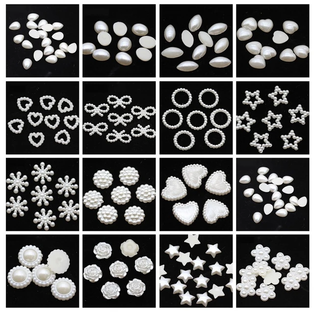 Micui Drop Pearl Beads ABS Half Pearls Flatback Scrapbooking Bead For  Jewelry Making Resin Scrapbook Beads DIY Decorate MC212