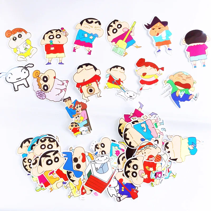 50 шт. мультяшная наклейка s Crayon Shinchan наклейка для багажа скейтборда телефона ноутбука мото велосипеда наклейки для гитары/DIY Скрапбукинг