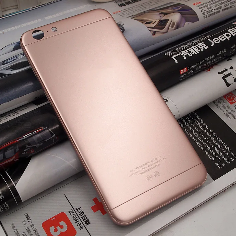 pink Крышка корпуса батареи для замены для oppo A57 Задняя крышка батареи передняя+ Корпус ЖК рамка пластина Замена для oppo A57+ t - Цвет: pink