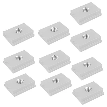 

HTHL-T-Track Slider Sliding Nut Aluminum Alloy T Slot Nut For Woodworking Tool Jigs Screw Slot Fastener 10Pcs