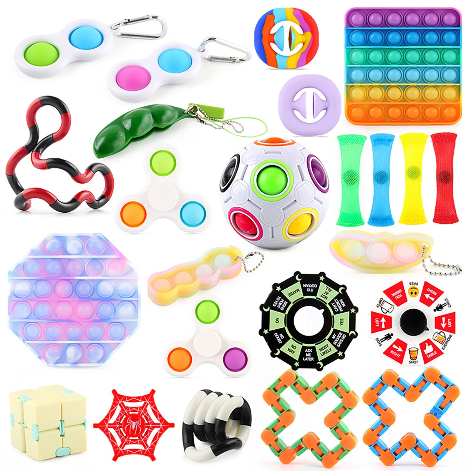 Antistress Fidget Toys Push Bubble Popit Squeeze Sensory Stress Reliever Autism Needs Adult Anxiety Focus Educational Toy Kids img3