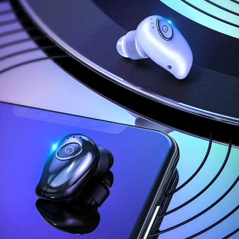 V21 Беспроводная Bluetooth 5,0 Одиночная мини-гарнитура в ухо стерео невидимые наушники громкой связи Bluetooth беспроводные наушники для вождения