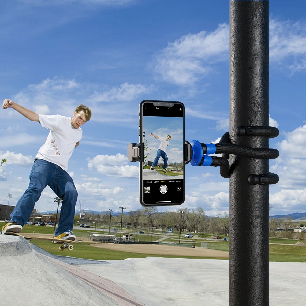 APEXEL Detachable Flexible Octopus Tripod Portable Mini Travel Phone Tripod w/ Foldable Phone Clip for iPhone GoPro DSLR Camera