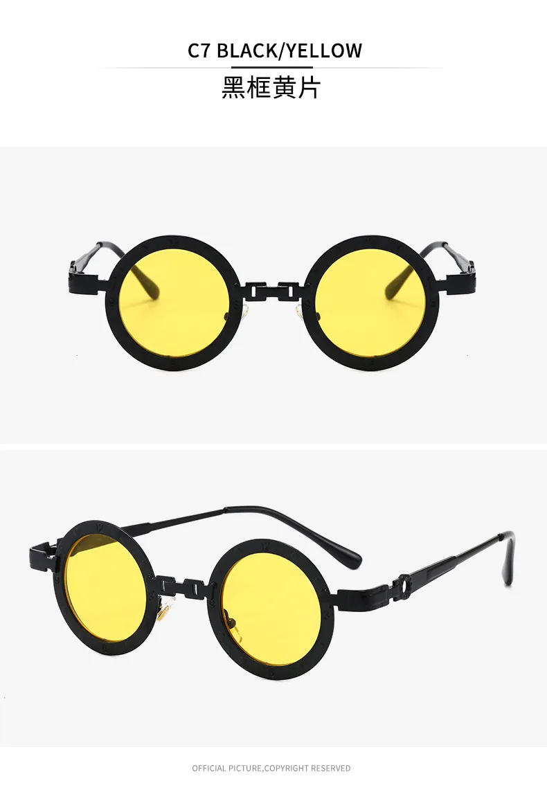 MINCL/, металлическая круглая оправа, солнцезащитные очки в стиле ретро, панк, солнцезащитные очки для мужчин и женщин, зеркальные очки UV400, металлические хип-хоп очки с коробкой NX