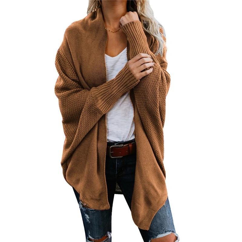 

LOOZYKIT Autumn Winter Batwing Sleeve Knitwear Cardigan Sweater Women Large Size Knitted Sweaters Cardigan Female Jumper Coats