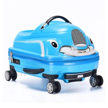 

3D Kids Suitcase Car Travel Luggage Travel Trolley Suitcase Can sit to ride luggage Children gift carry on trolley luggage bag