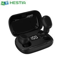 L21 Bluetooth Wireless Headphones LED Power Display IPX7 Waterproof Binaural HD Call Headset Auto Pairing Noise Reduction Earbud