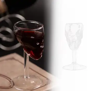 Transparent Beer Wine Cup Bottle Glass Skull Cup Red Wine Sober Kitchen Accessories High Cocktail Glasses from Skull Stores