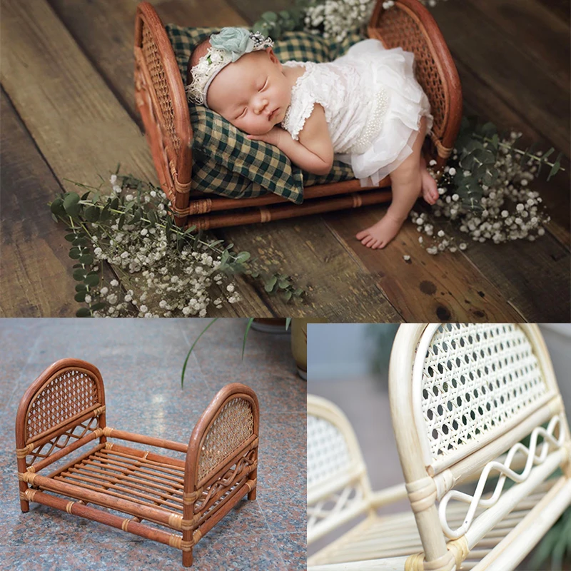 2020-newborn-photography-accessories-photo-shooting-props-baby-infant-mat-vintage-wooden-basket-bed-boy-and-girl-accessories