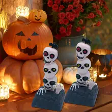 Солнечная качающаяся голова кукла солнечный качающийся череп украшение автомобиля мультфильм автомобиль кукла автомобиль интерьерное украшение для Хэллоуина подарок детская игрушка