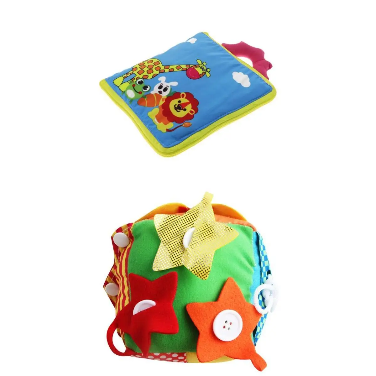 2 Set Basic Life Skill Educational Toy Learn to Snap, Zip, Tie Shoe, Buckle and Tell Time