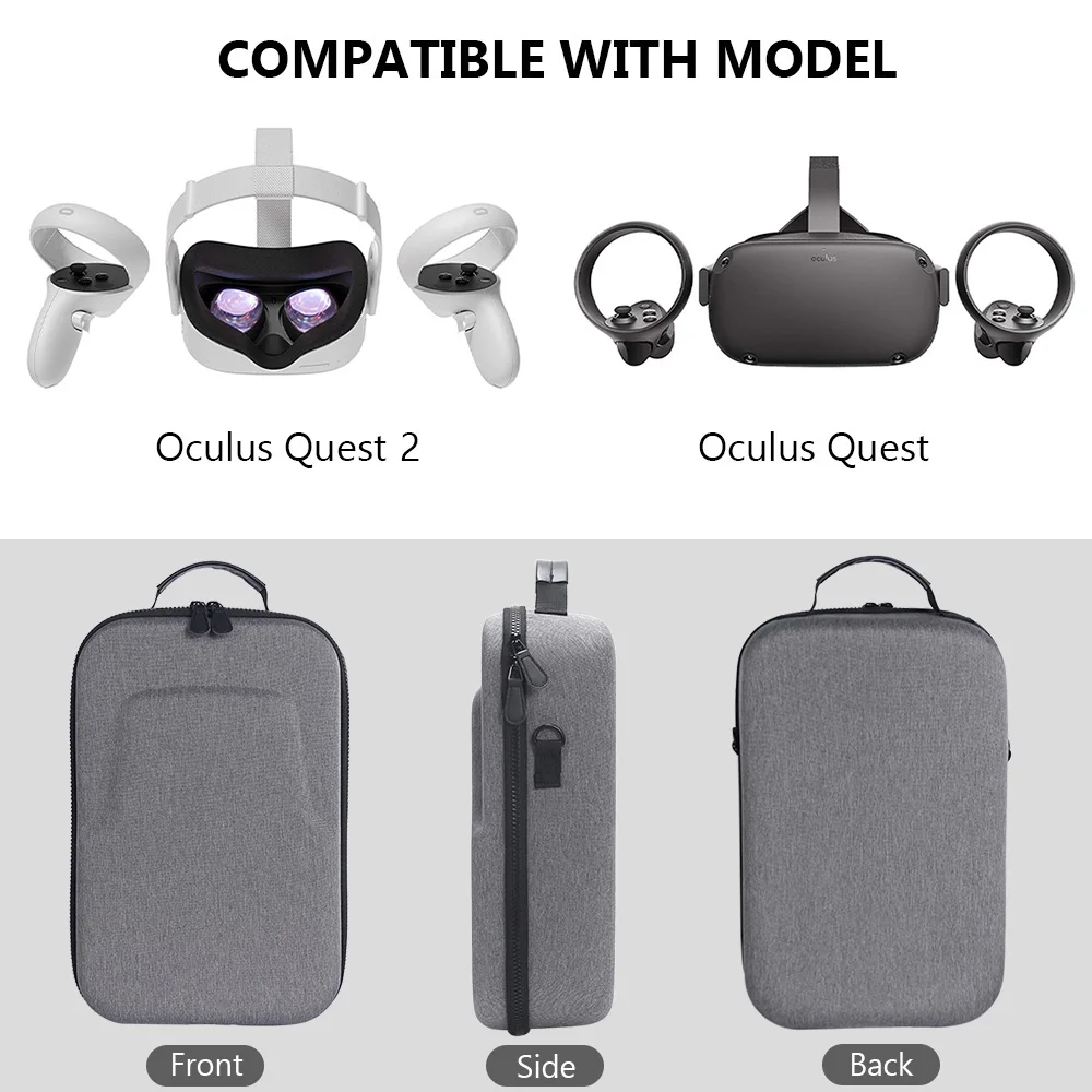 CALIDAKA Hard Case for Oculus-Quest 2 Travel Case Protective Storage Bag for Quest 2,Durable Carrying Case,Hard EVA Waterproof Shockproof Full Protection Bag for VR Accessories