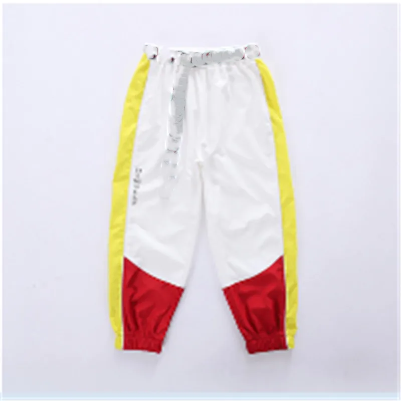 Pants Свободные танцевальные костюмы для детей в стиле хип-хоп, для сцены, соревнований, бальных танцев, шоу для мальчиков и девочек в стиле джаз уличный танцевальный костюм комплект для танцев - Цвет: Pants