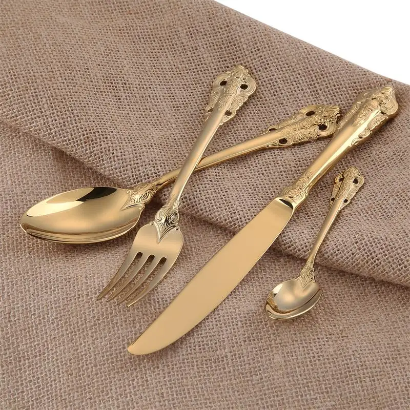 10pcs golden cutlery set  (2)