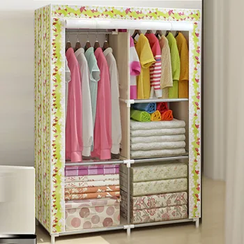 

Simple wardrobe shelf for children, simple modern economical plastic wardrobe structure storage cabinet
