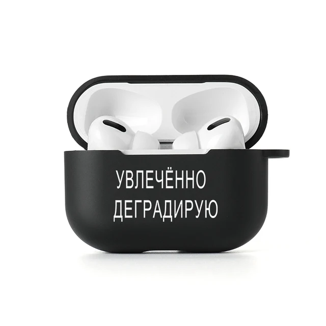 Case For Apple Airpods Pro Cases Slogan Simple Text Dont Touch Airpods 3 2 Silicon Black Earphone Cover For Air pod Pro Capa Bag 1377