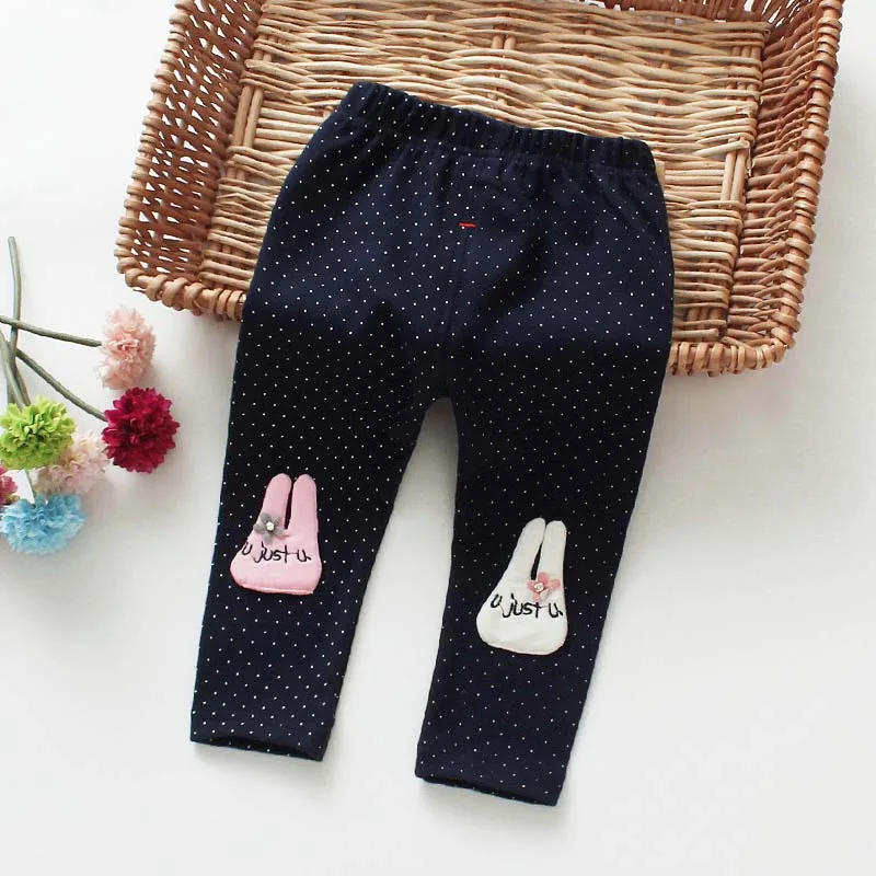 Леггинсы для маленьких девочек, детские обтягивающие штаны с рисунком для новорожденных, эластичные теплые леггинсы, штаны