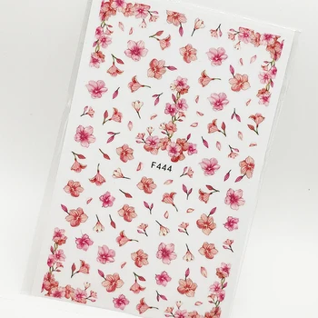 

2pcs 3D Stickers for Nails Petal Pink Flowers Nail Sticker Foil Nail Art Decorations Manicure Accessories Tips Decoraciones