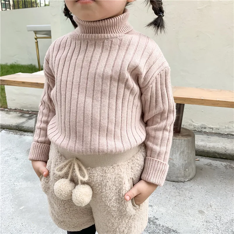 Зимние новые корейские шорты из натуральной овечьей шерсти с шариками, Детские хлопковые и утепленные шорты для мальчиков и девочек Одежда для девочек