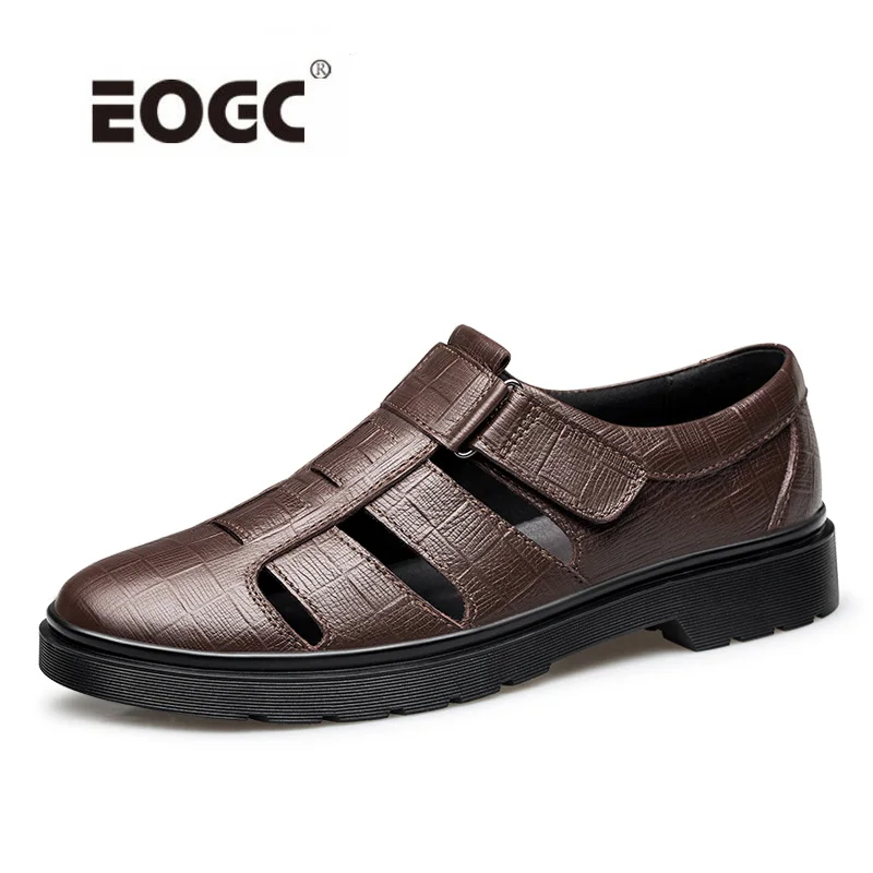 

Italian Style Genuine Leather Sandals For Men Business Dress Sandals Handmade Leather Shoes Men Zapatos Hombre