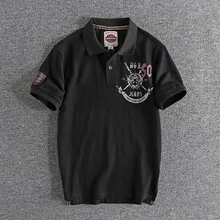 

2021 summer new style European and American men's casual short-sleeved pure cotton shirt solid color fashion T-shirt