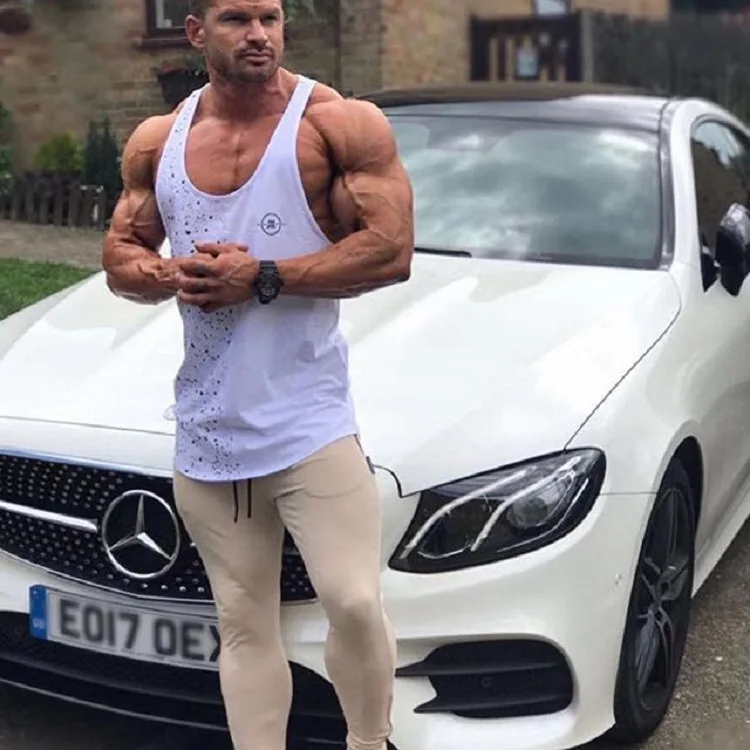 

New Style Muscle Brother Fitness MEN'S Trousers Running Athletic Pants Slim Fit Pants Spring And Autumn Zipper Fashion Casual Pa