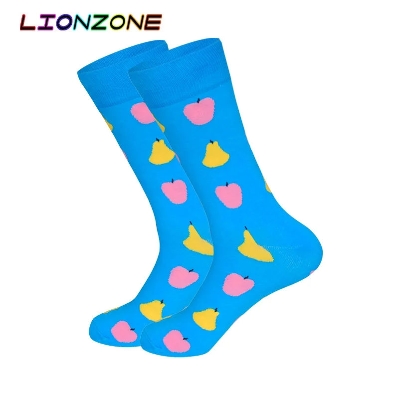 Новые брендовые нейтральные носки, забавные мужские и женские дизайнерские носки с фруктами и усами лавы, высококачественные носки из чесаного хлопка, модные носки для геев - Цвет: Fruits