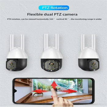 

Two-way Voice Outdoor Waterproof Surveillance Camera 1080P PTZ IP Camera Speed Dome Wireless Wi-Fi Network IR Security Camera
