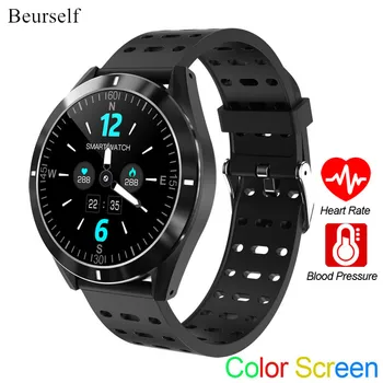 

Beurself Smart Watch Waterproof Hour Test Blood Pressure Smartwatch Heart Rate Sport Call Message Activity Sport Band for Phone