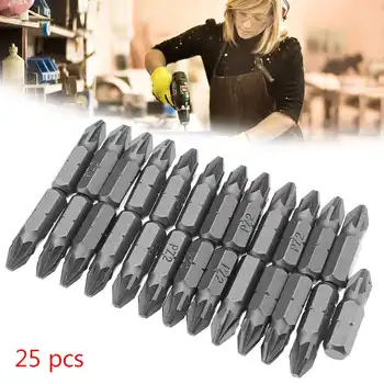 

25pcs 1/4" 25mm Phillips PZ2 Screwdriver Bit Set Repair Tools ScrewdriversKit Hex Shank Drill Bit For Power Household Hand Tools