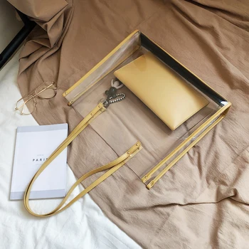 

Summer transparent big bag female 2020 popular new fashion south Korean version joker large capacity fashion single shoulder bag