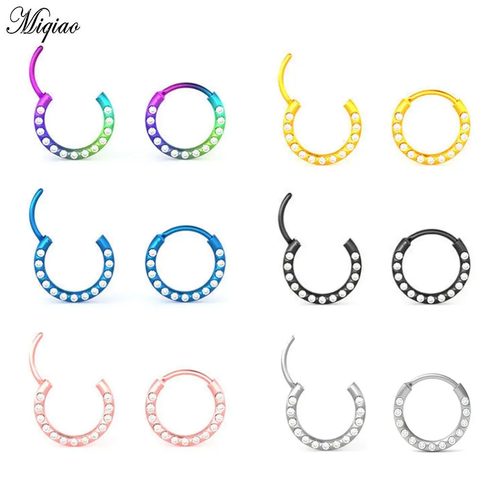

Miqiao 2pcs 316L Stainless Steel Piercing Jewelry European and American Fashion Earrings for Men and Women