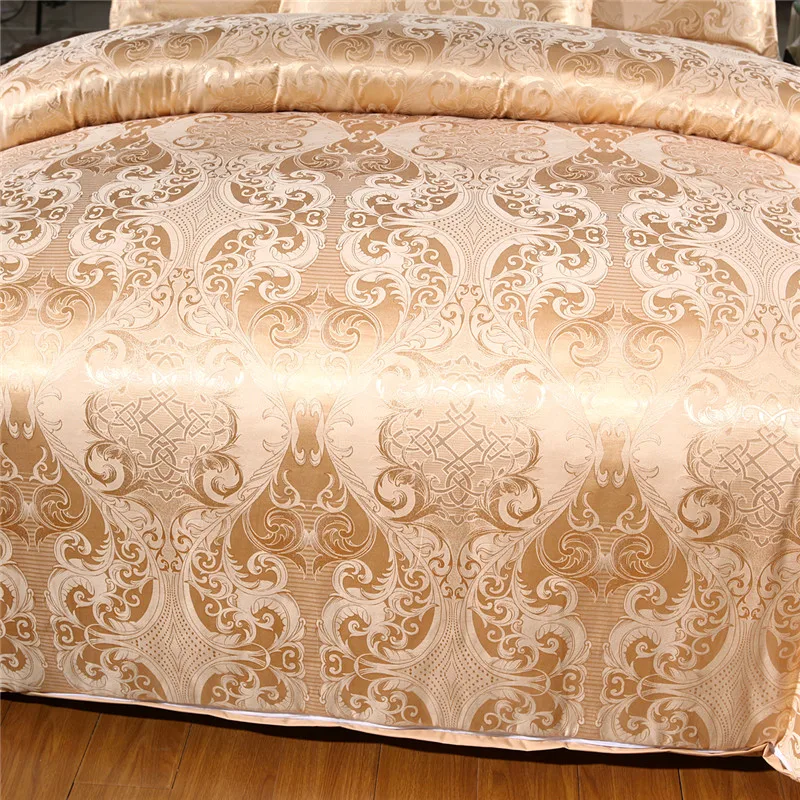 WarmsLiving Luxury Jacquard Bedding set Single Queen King Size Bed Linen Quilt Cover 100% polyester