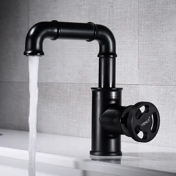 

Factory direct sales simple industrial air-cooled hot copper basin faucet can rotate under the bathroom basin faucet