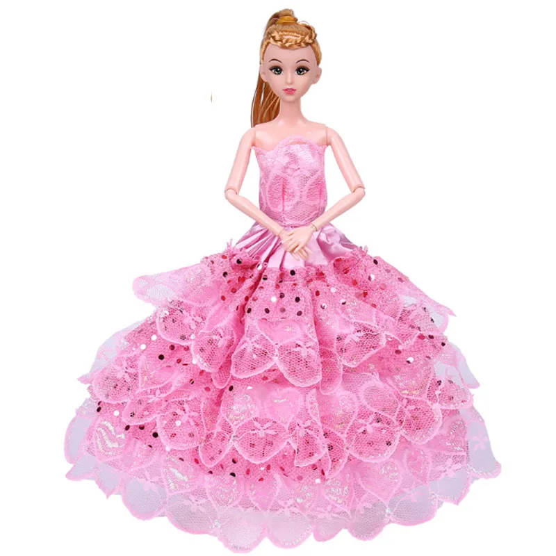 Коллекция года, 1 предмет, свадебное платье принцессы благородные вечерние платья для куклы, модный дизайнерский наряд лучший подарок для девочки, 30 см, кукла