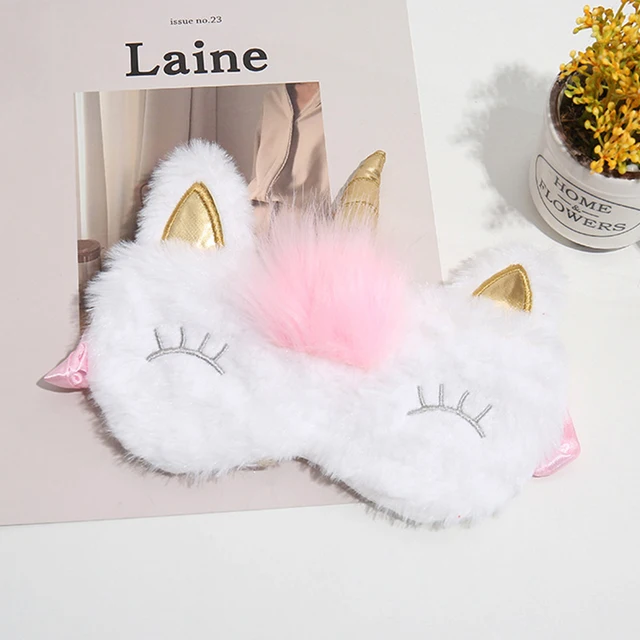 Sleeping Eye Mask Unicorn Sleep Night Mask Plush Cute Eye Patch Sort Band Aid Dream Cover For Girl Relax Travel Health Blindfold Unicorn