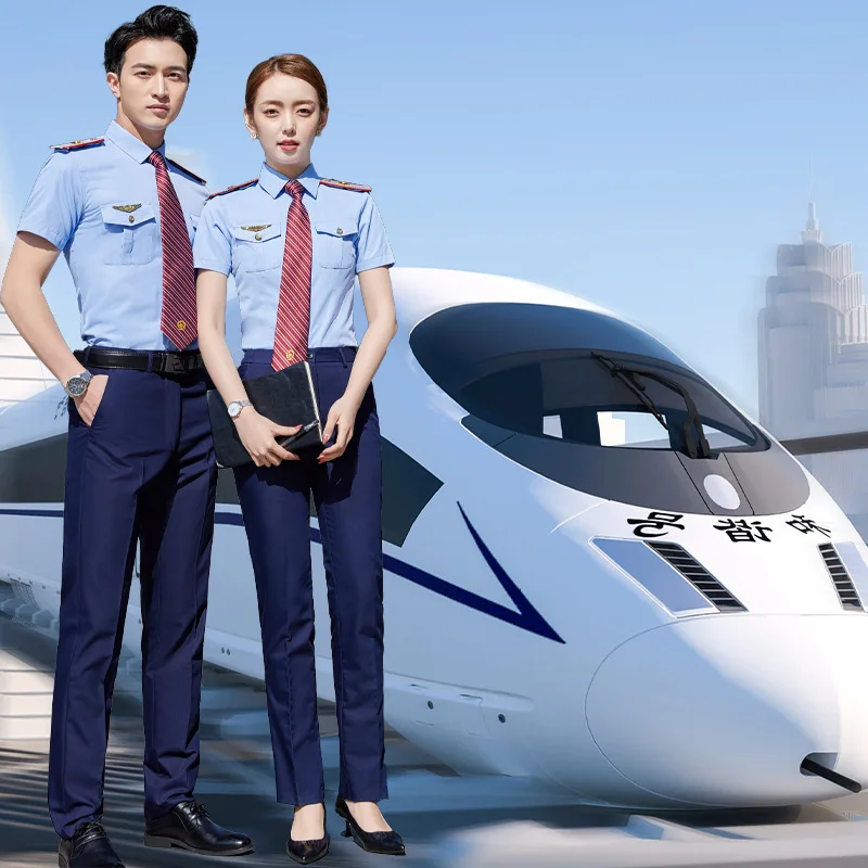 Aviation Pilot White Shirts Men 2024 Summer Short Sleeve Slim Air Force Captain Stewardess Pilot Uniform Work Cosplay Costume