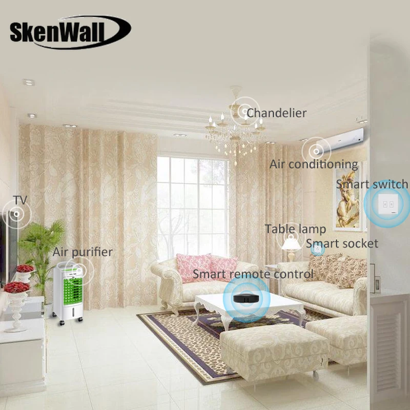 Smart Wireless Remote Control Switch RF433MHz/315MHz & IR Smart Home Automation WIFI/4G APP Control Switch Timing Control
