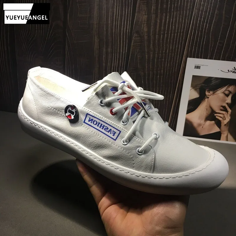 

Mens Softshell Genuine Leather Shoes Casual Lace Up Flats Outside Joggers Sneakers New Man White Round Toe Breathable Shoes